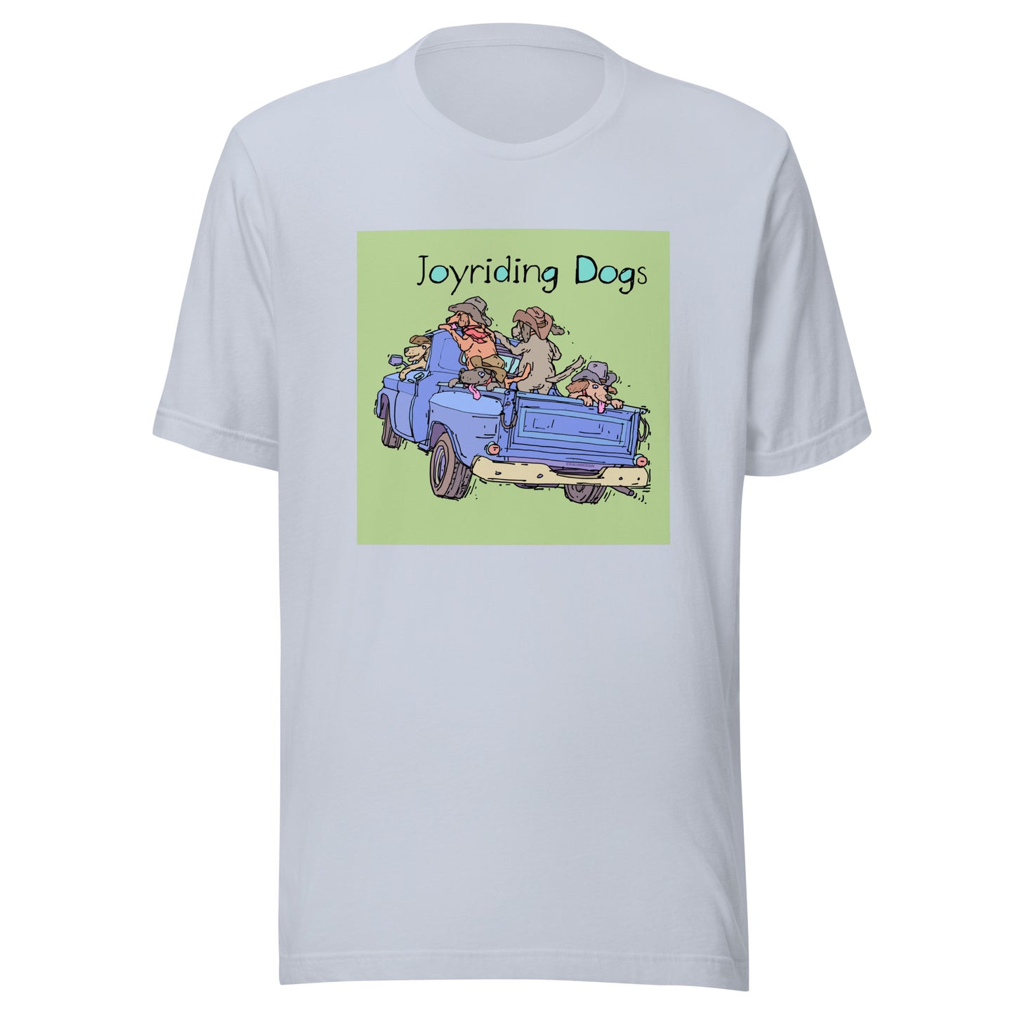Cowboy Joyriding Dogs - Blue Pickup - Unisex t-shirt