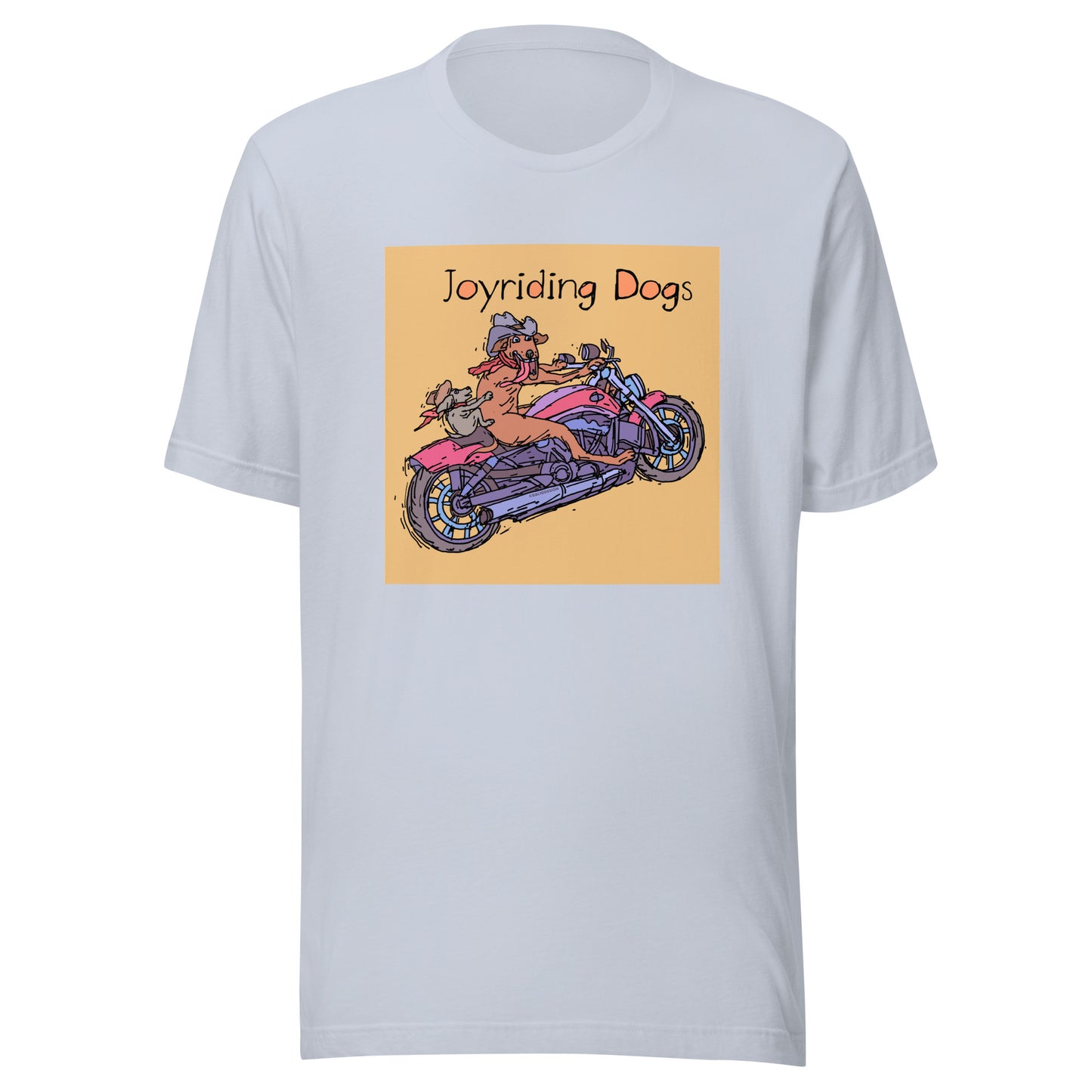 Cowboy Joyriding Dogs - Two Riders Red Motorcycle - Unisex t-shirt