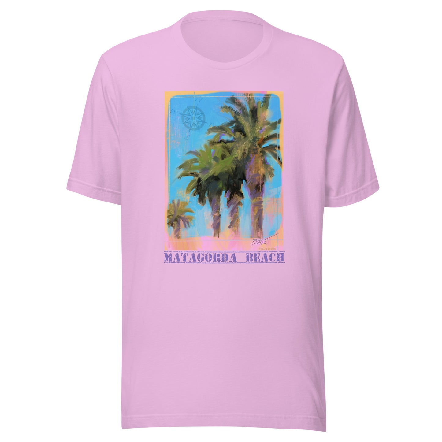 Matagorda Beach - Palms - Dark Font - Unisex t-shirt