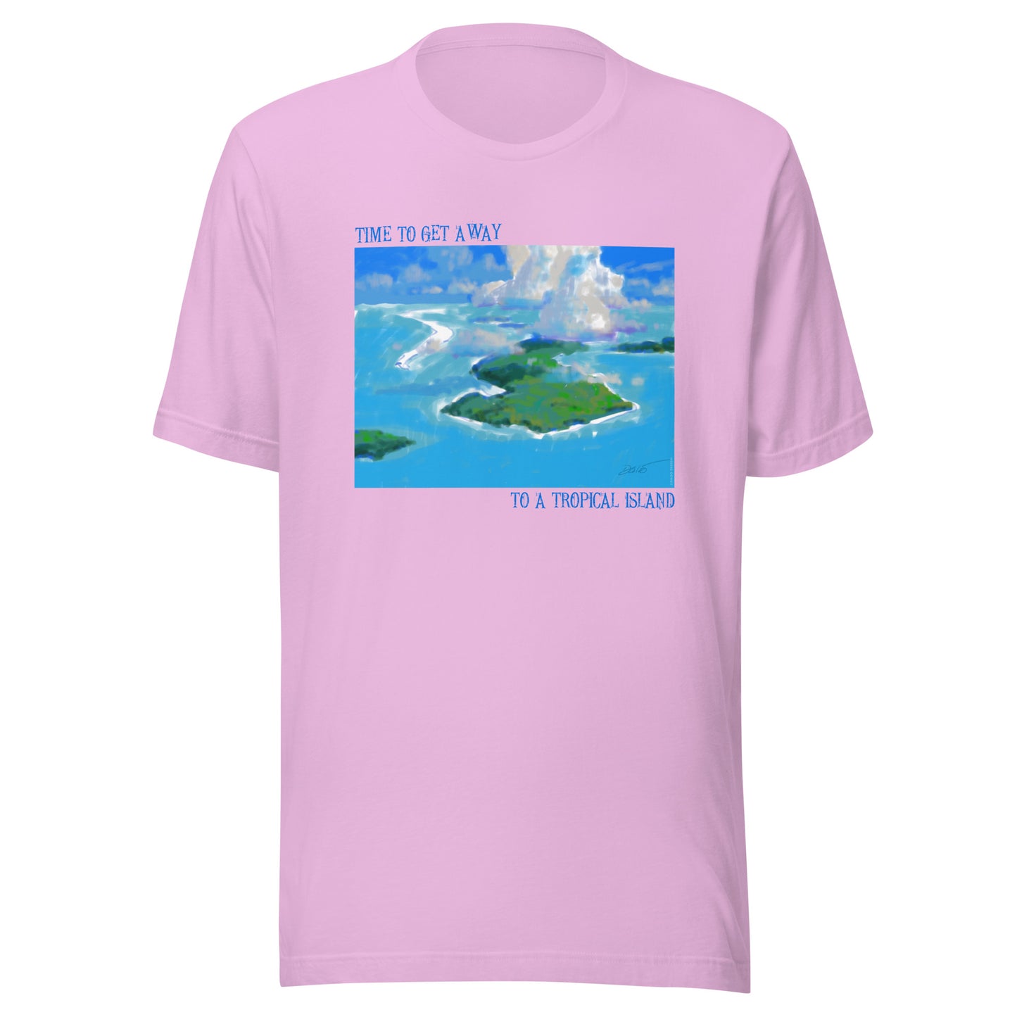 Time to Get Away - Island - Dark Font - Unisex t-shirt