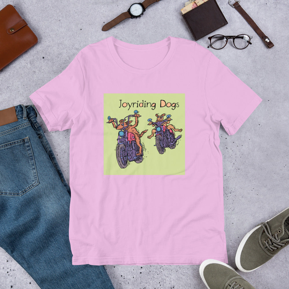 Joyriding Dogs - Two Motorcycles - Unisex t-shirt