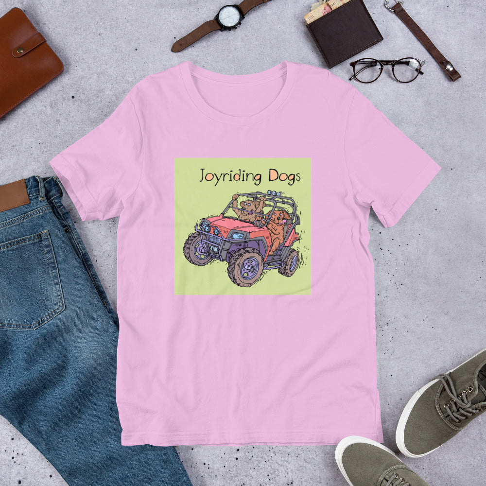 Joyriding Dogs - Two Riders in one Red ATV - Unisex t-shirt