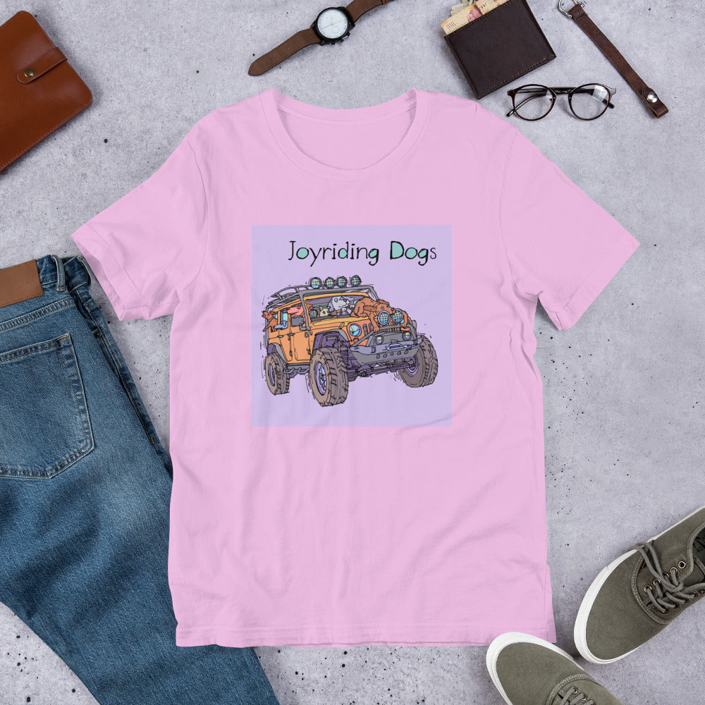 Joy Riding Dogs - Yellow Jeep - Unisex t-shirt