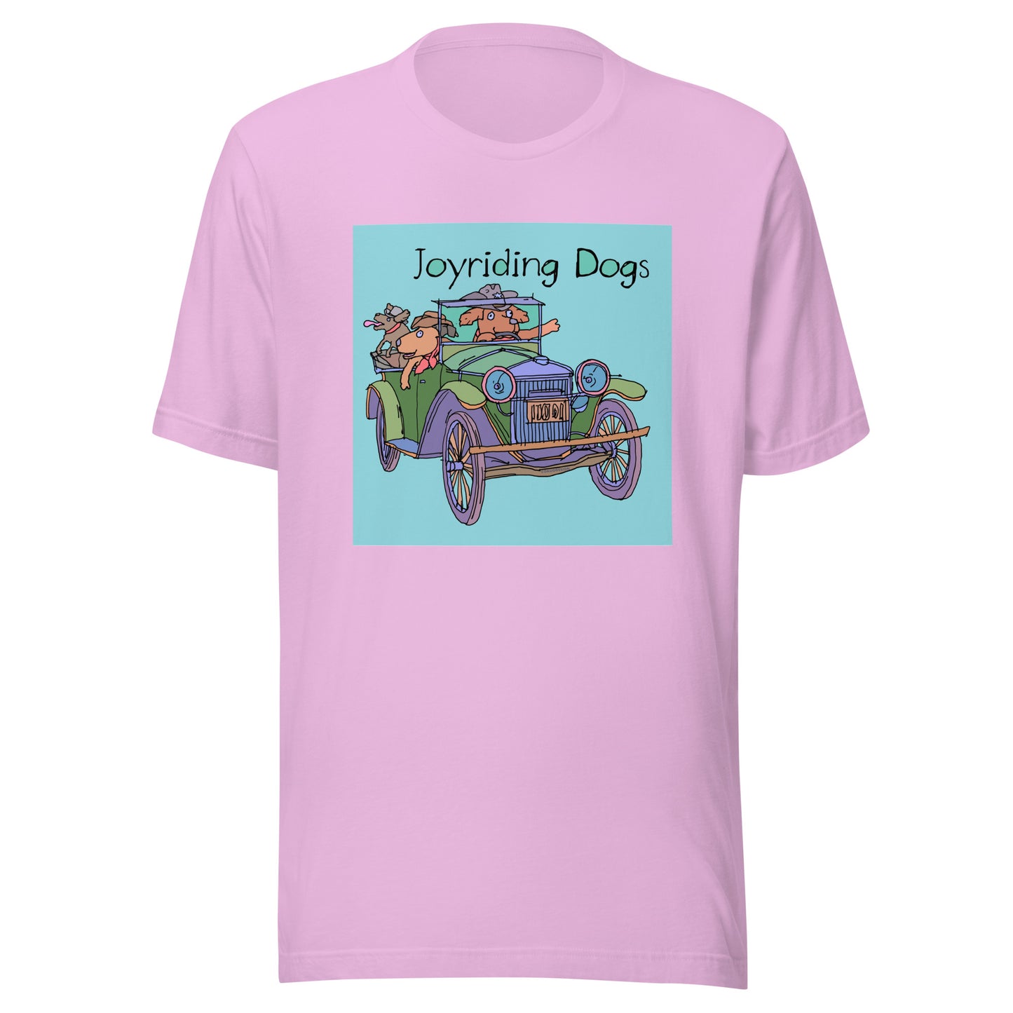Cowboy Joyriding Dogs - Green Car - Unisex t-shirt