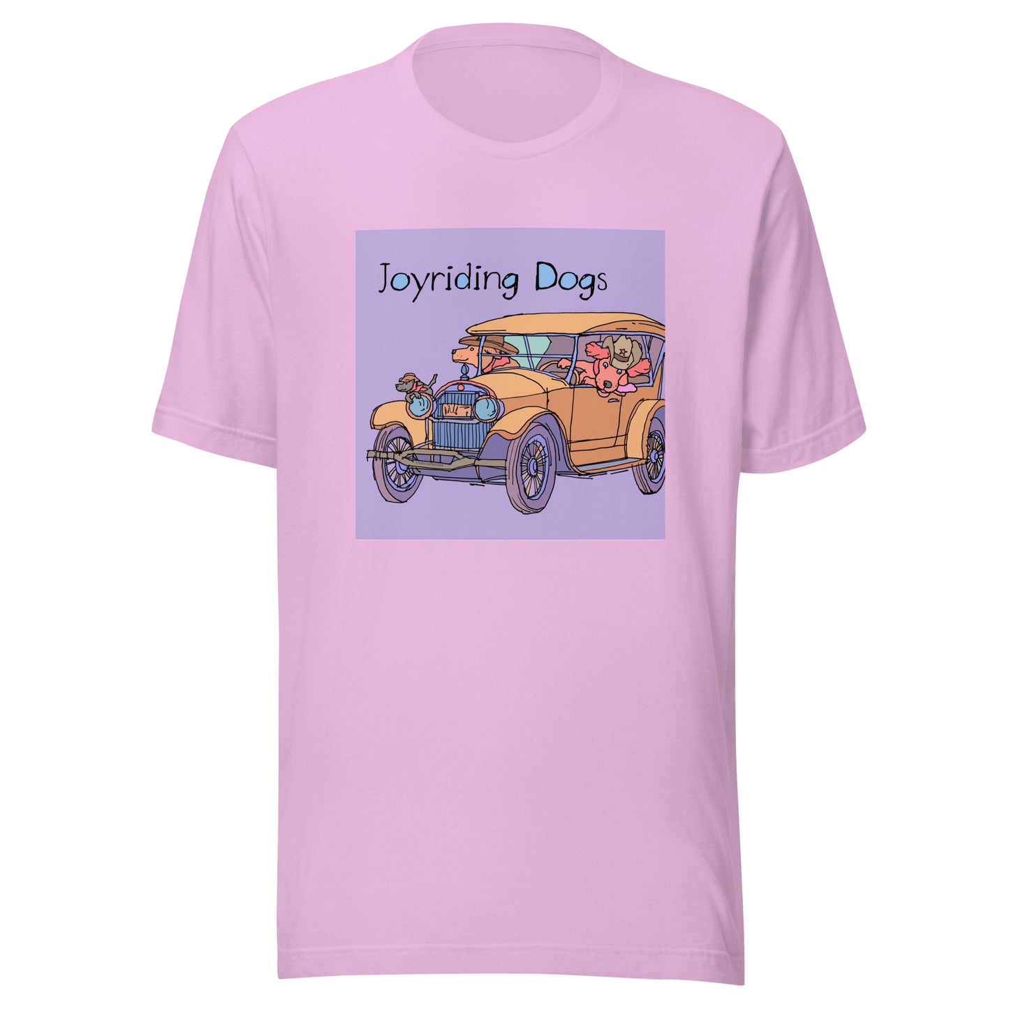 Cowboy Joyriding Dogs - Yellow Car - Unisex t-shirt