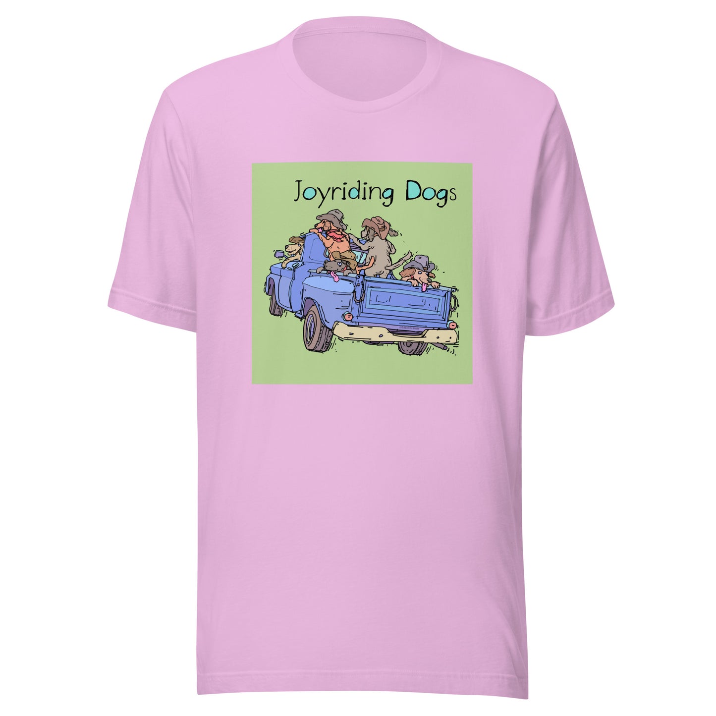 Cowboy Joyriding Dogs - Blue Pickup - Unisex t-shirt