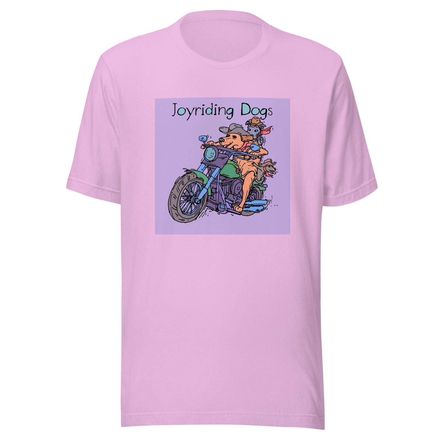 Cowboy Joyriding Dogs - Two Riders Green Motorcycle - Unisex t-shirt