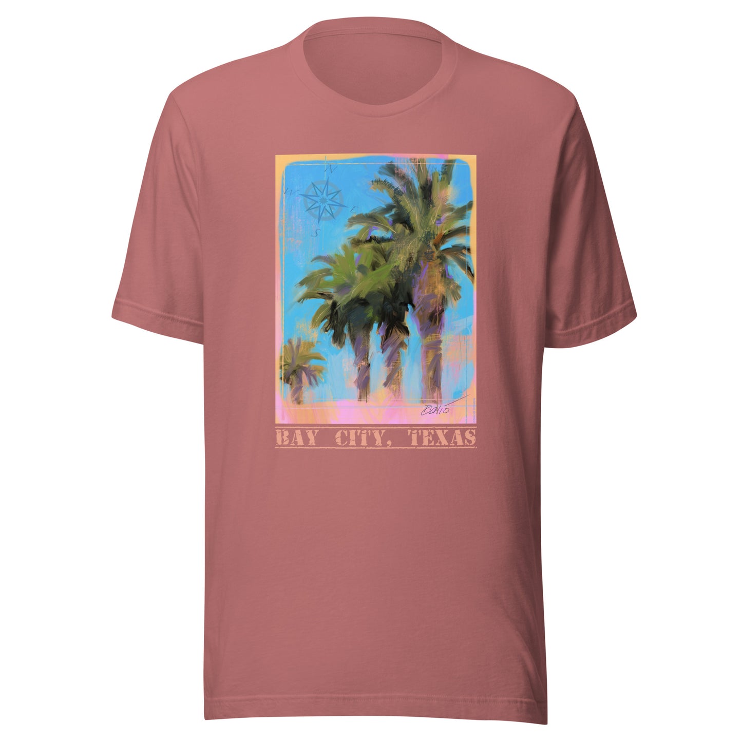 Bay City, Texas - Palms - Light Font - Unisex t-shirt