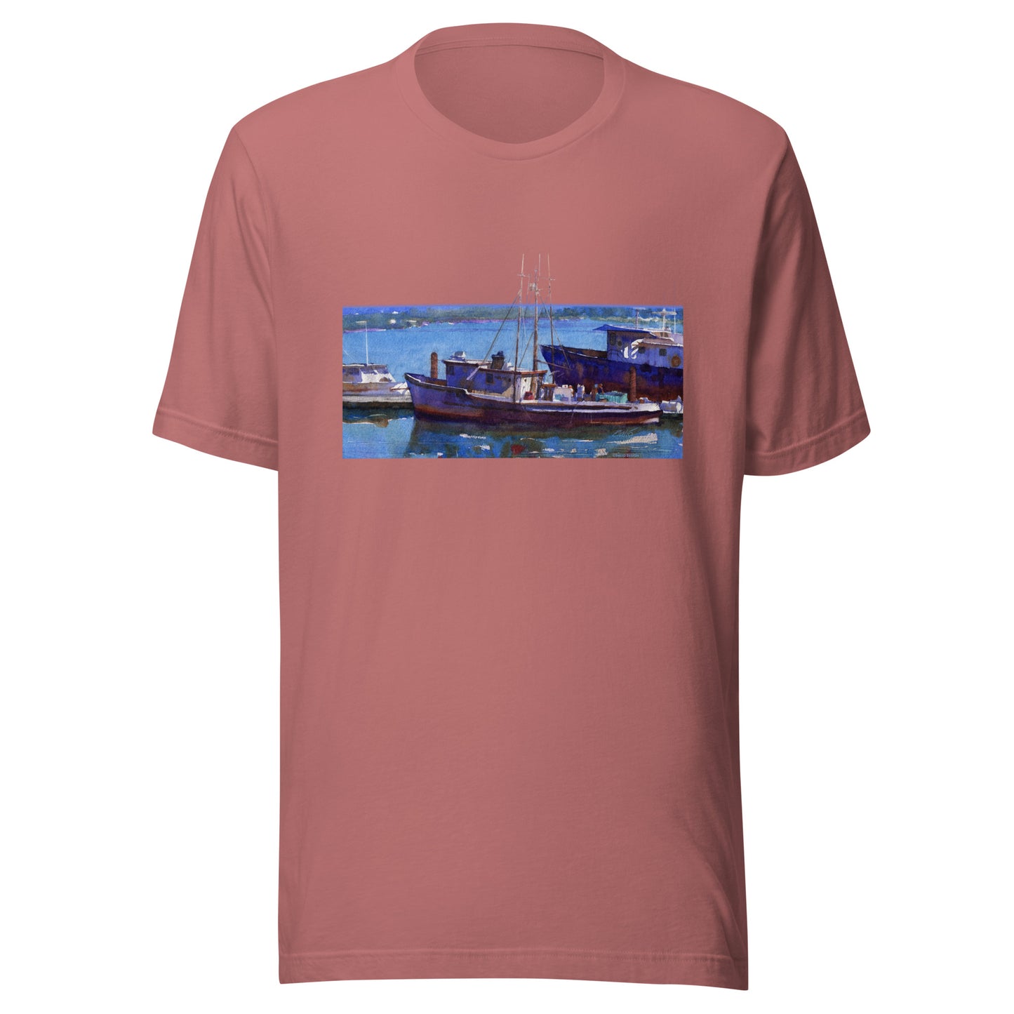 Fishing Boats - from watercolor - Unisex t-shirt