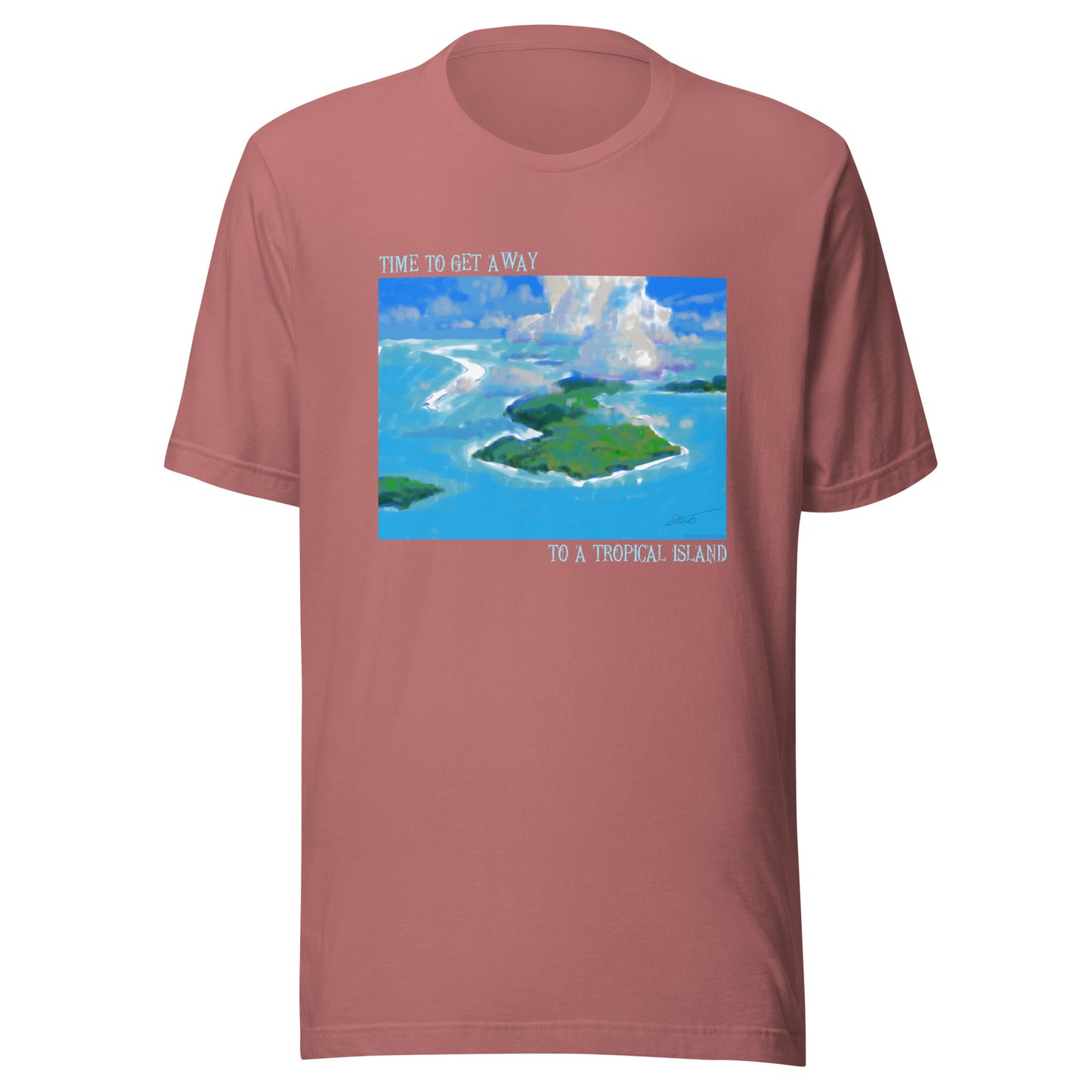 Time to Get Away - Island - Light Font - Unisex t-shirt