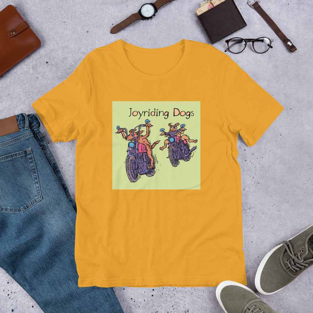 Joyriding Dogs - Two Motorcycles - Unisex t-shirt