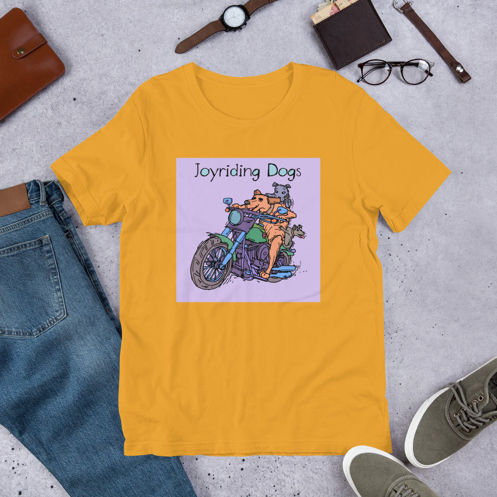 Joyriding Dogs - Two Riders Green Motorcycle - Unisex t-shirt