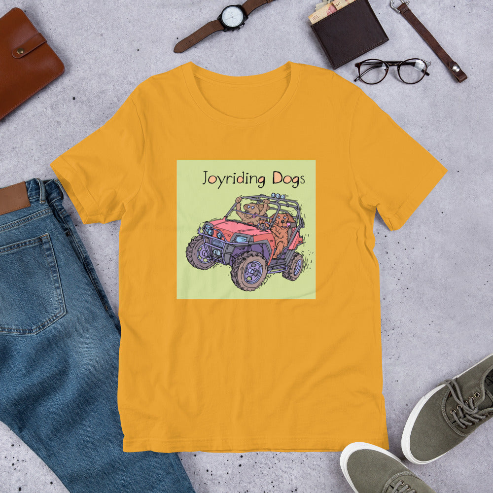 Joyriding Dogs - Two Riders in one Red ATV - Unisex t-shirt