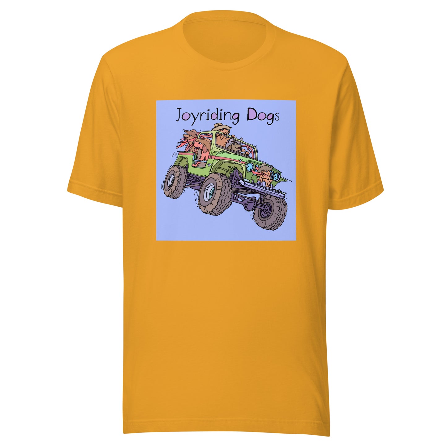 Cowboy Joyriding Dogs - Green Jeep - Unisex t-shirt