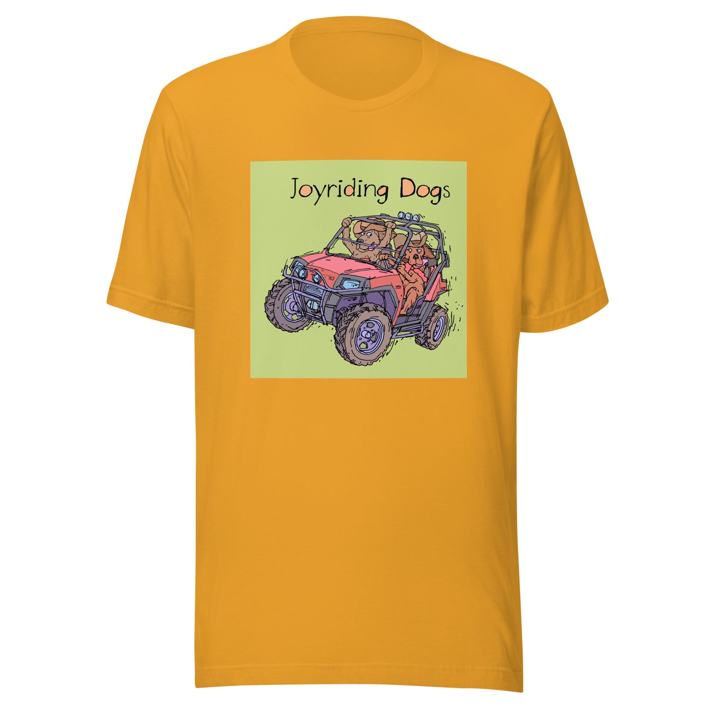 Cowboy Joiyriding Dogs - Two Riders in One Red ATV - Unisex t-shirt