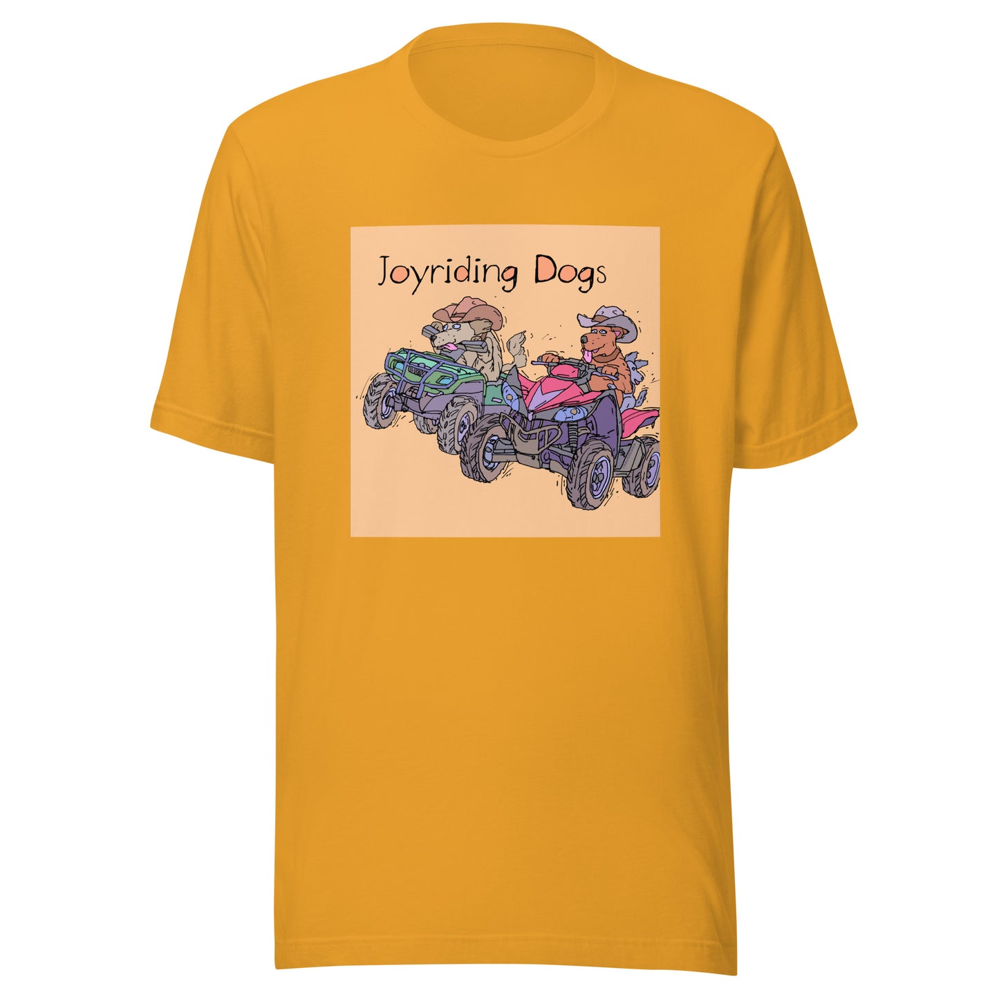 Cowboy Joyriding Dogs - Two ATVs - Unisex t-shirt