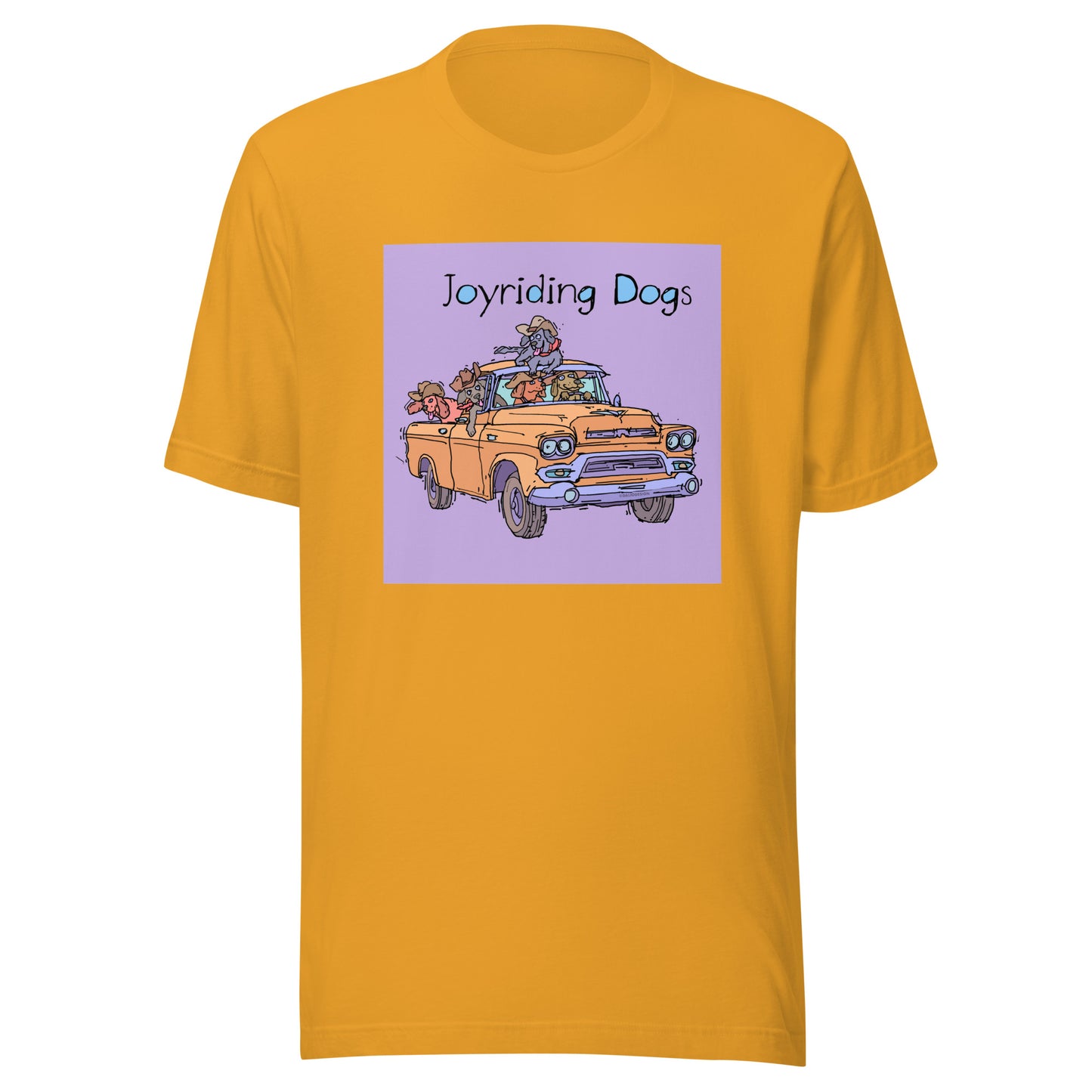Cowboy Joyriding Dogs - Yellow Pickup - Unisex t-shirt