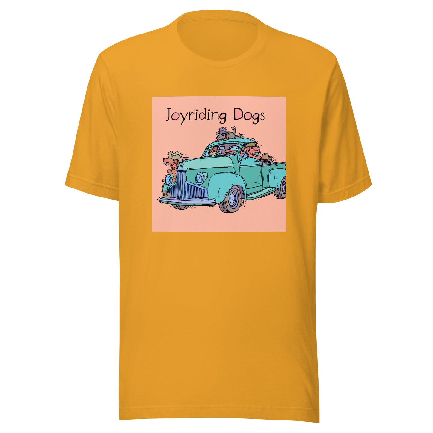 Cowboy Joyriding Dogs - Green Pickup - Unisex t-shirt