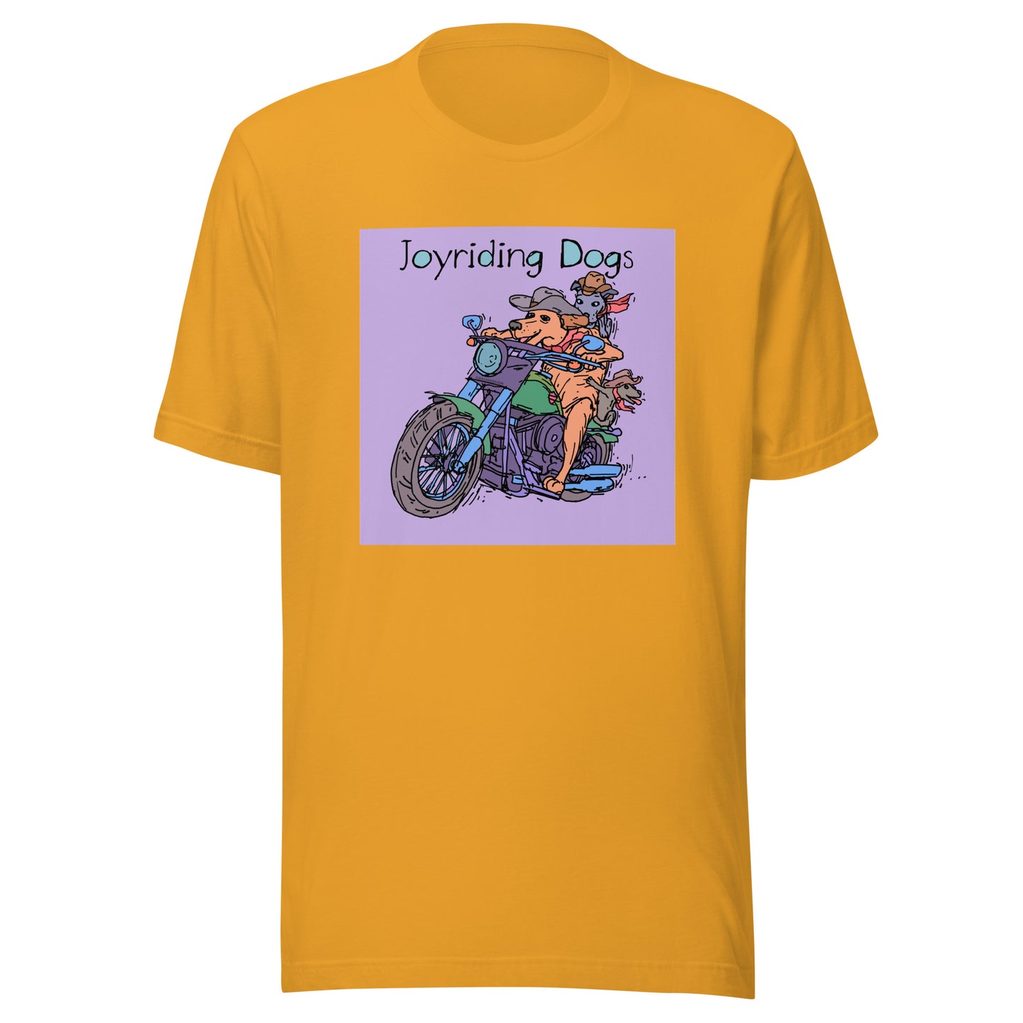 Cowboy Joyriding Dogs - Two Riders Green Motorcycle - Unisex t-shirt