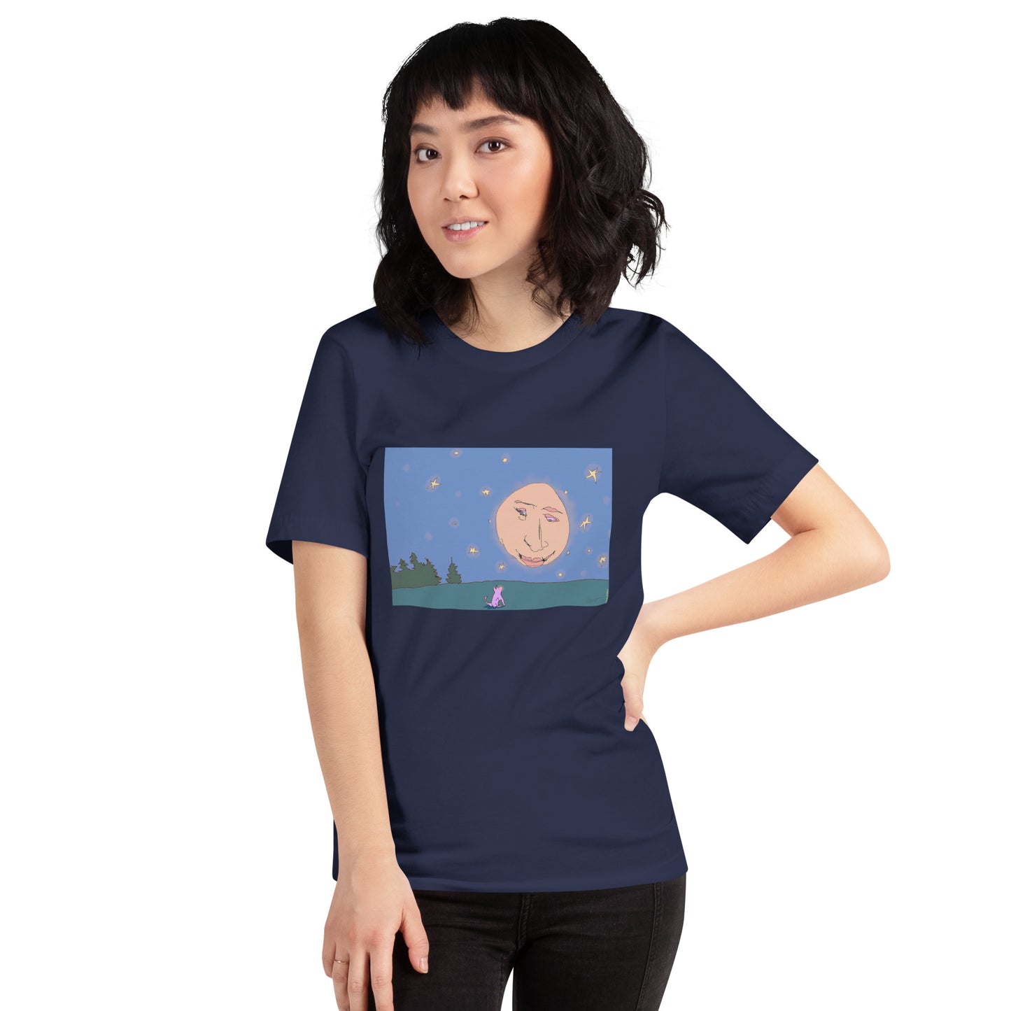 Quiet Conversation with the Moon - Unisex t-shirt