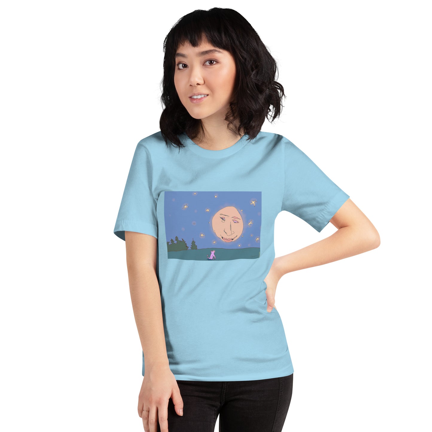 Quiet Conversation with the Moon - Unisex t-shirt