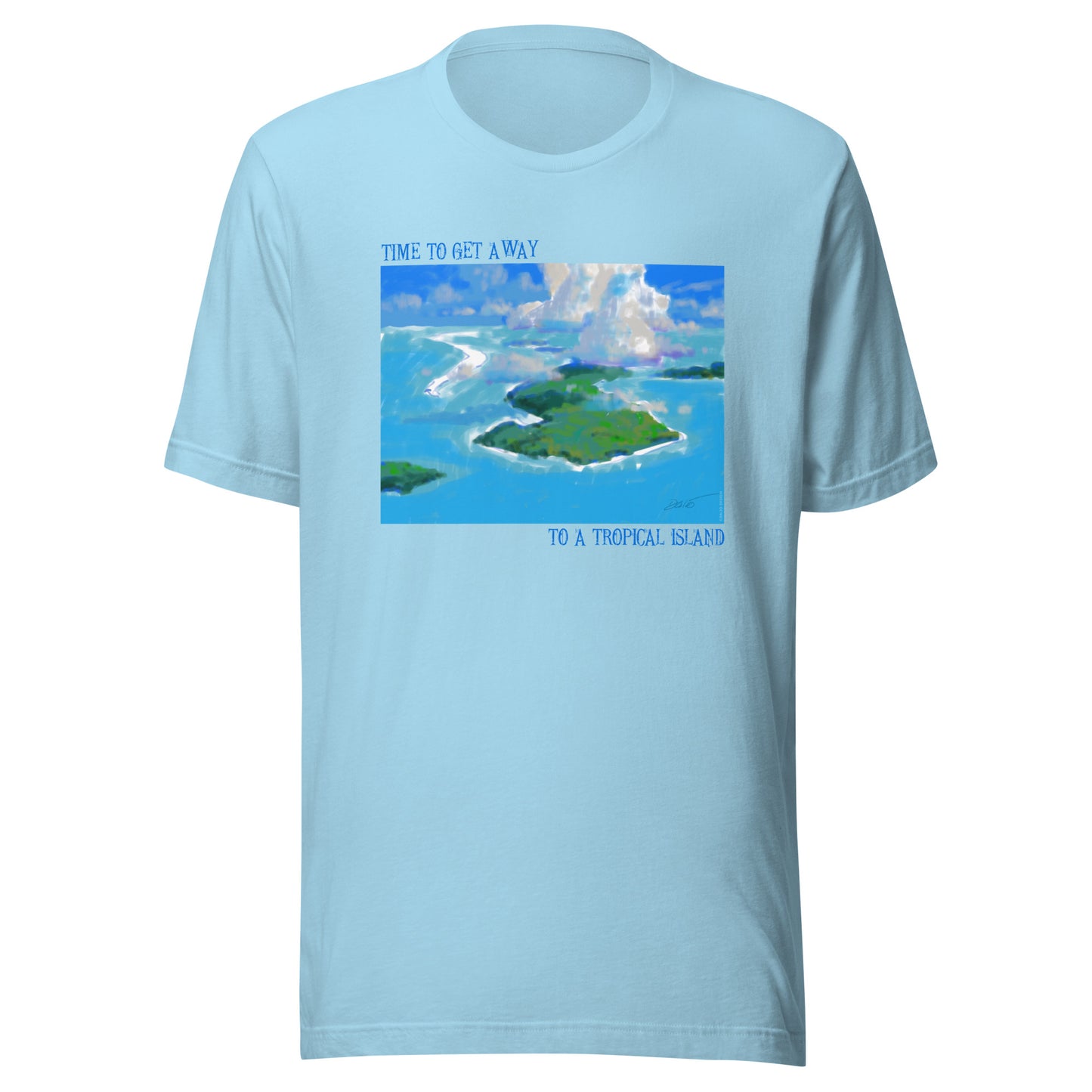 Time to Get Away - Island - Dark Font - Unisex t-shirt