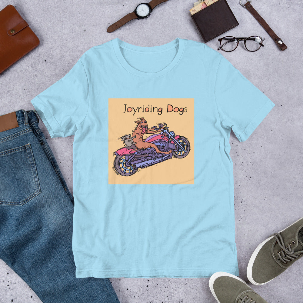 Joyriding Dogs - Two Riders Red Motorcycle - Unisex t-shirt