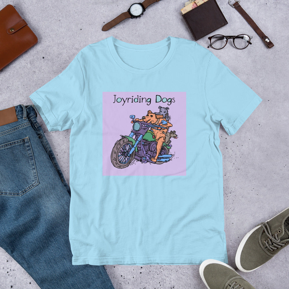 Joyriding Dogs - Two Riders Green Motorcycle - Unisex t-shirt