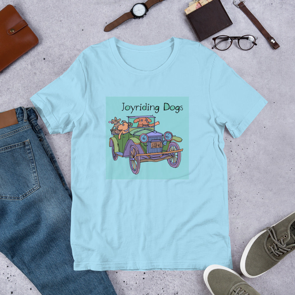 Joyriding Dogs - Green Car - Unisex t-shirt