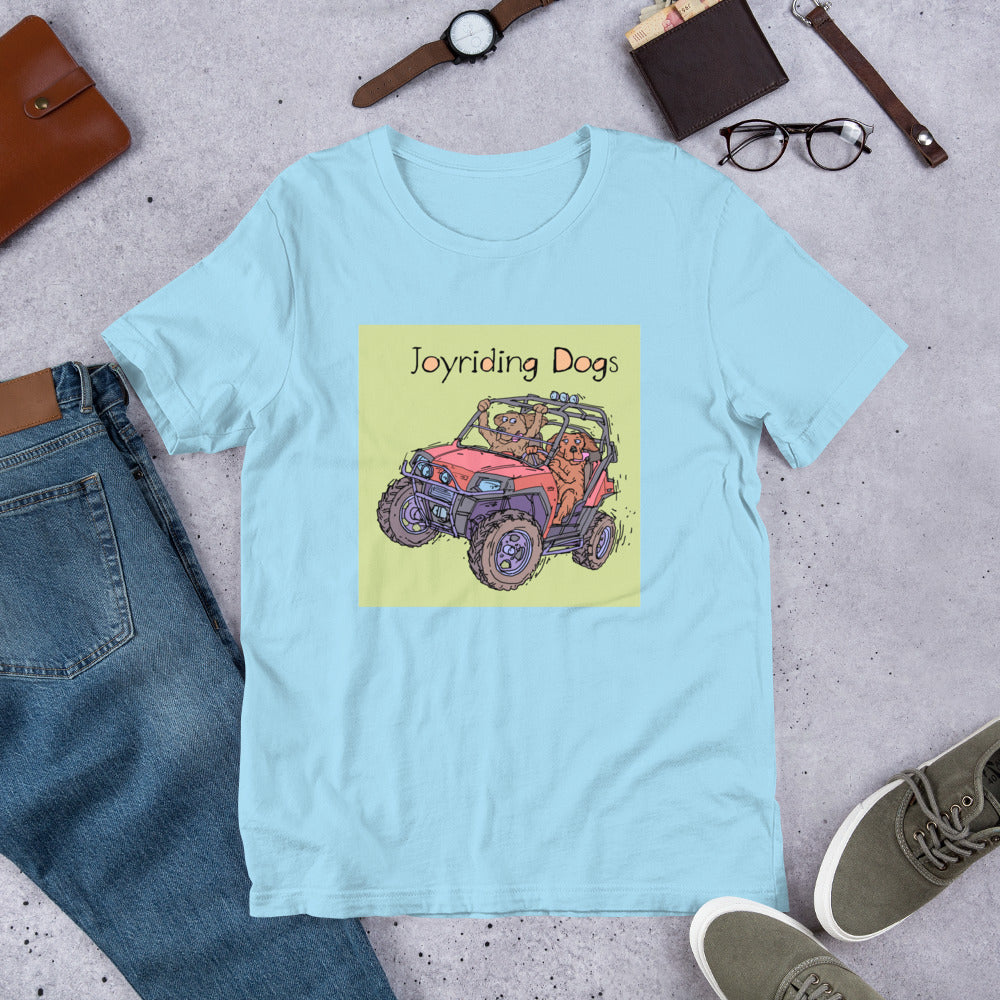 Joyriding Dogs - Two Riders in one Red ATV - Unisex t-shirt