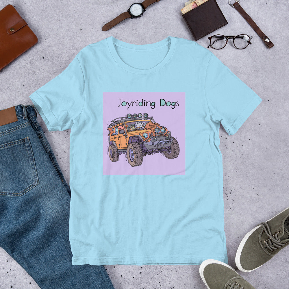 Joy Riding Dogs - Yellow Jeep - Unisex t-shirt