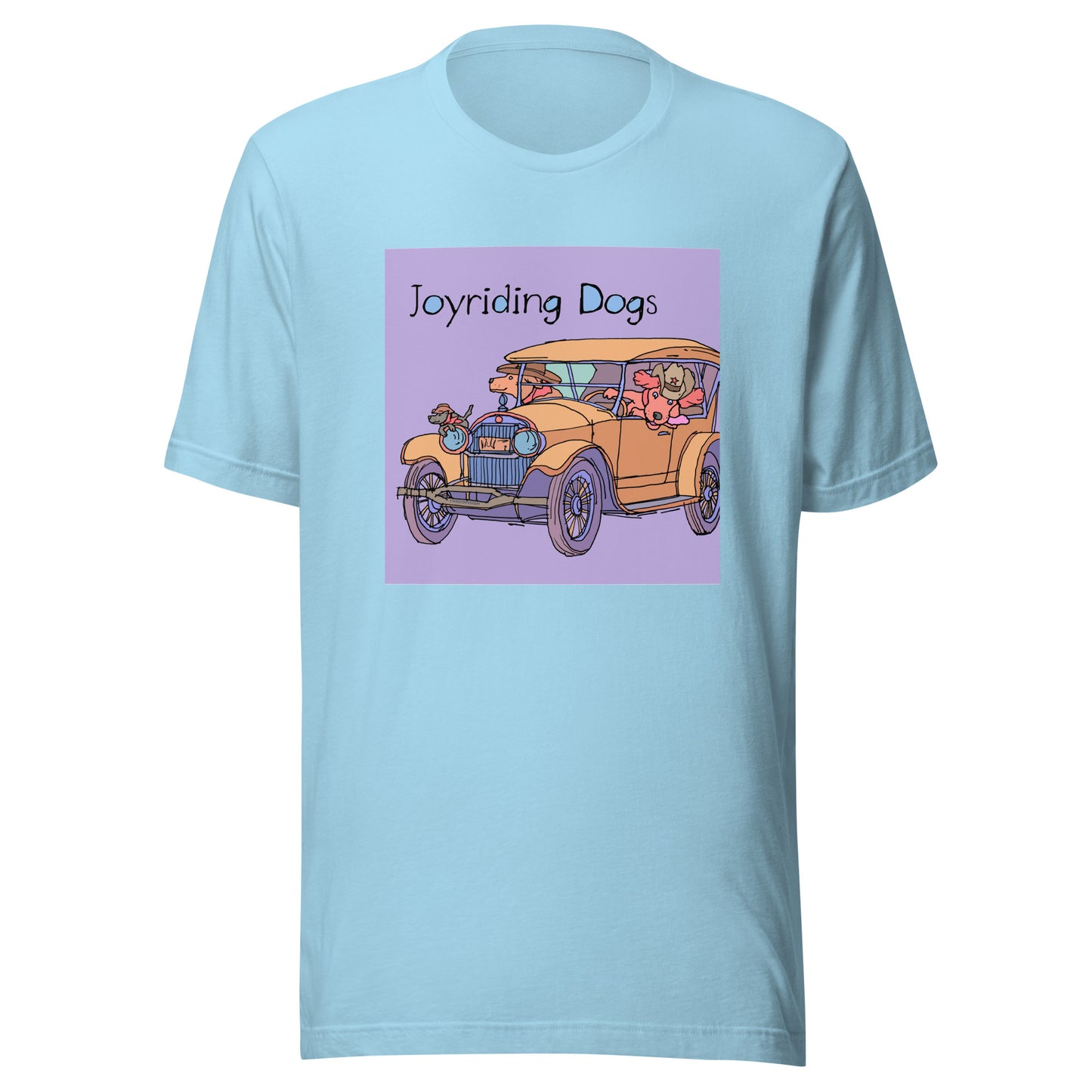 Cowboy Joyriding Dogs - Yellow Car - Unisex t-shirt