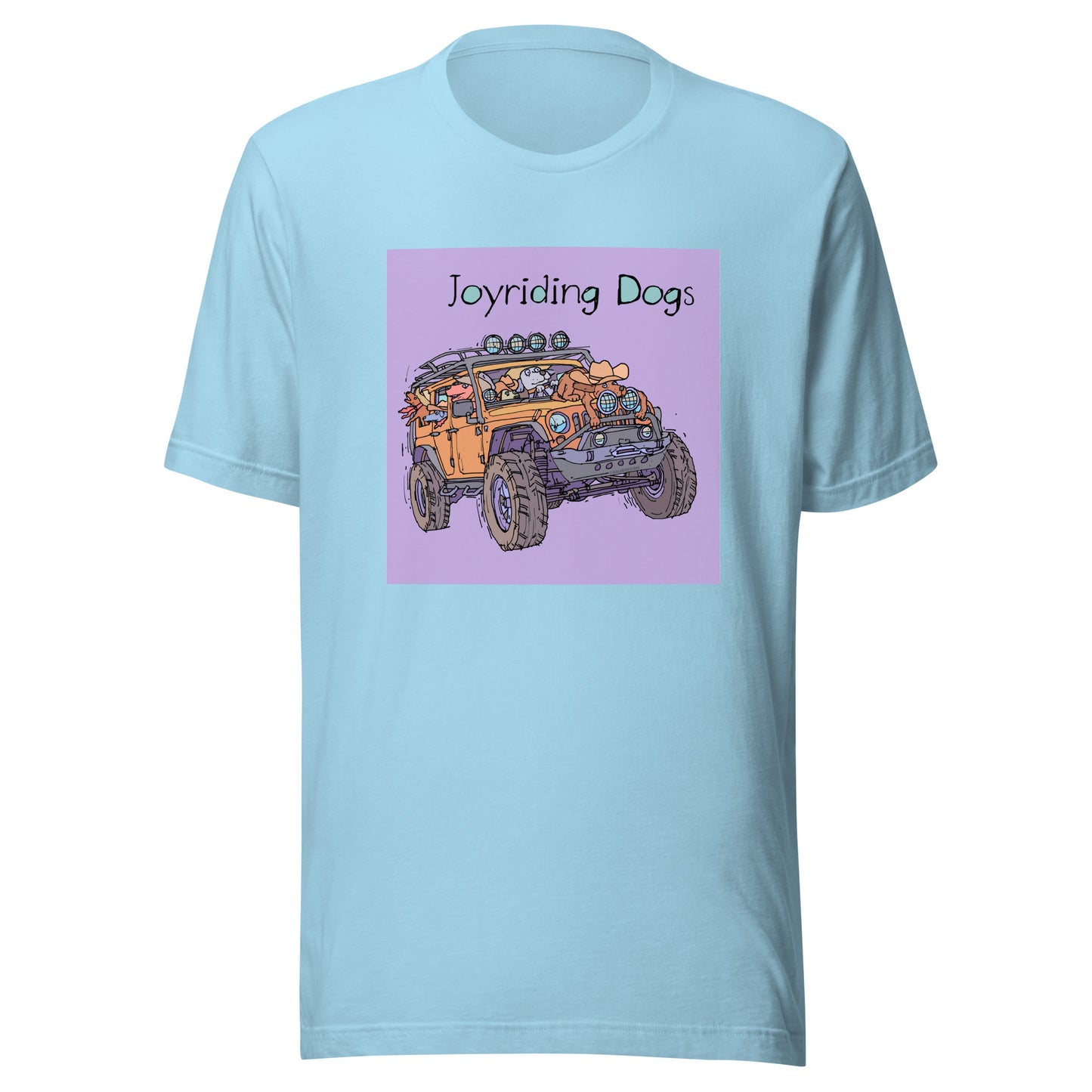 Cowboy Joyriding Dogs - Yellow Jeep - Unisex t-shirt