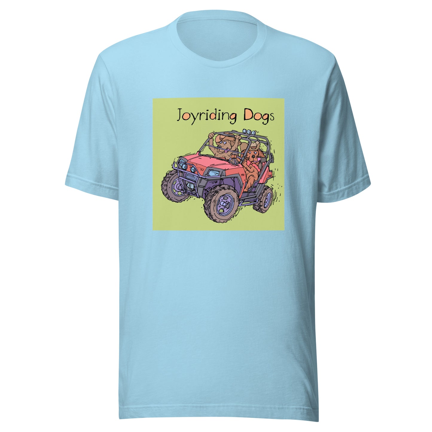 Cowboy Joiyriding Dogs - Two Riders in One Red ATV - Unisex t-shirt