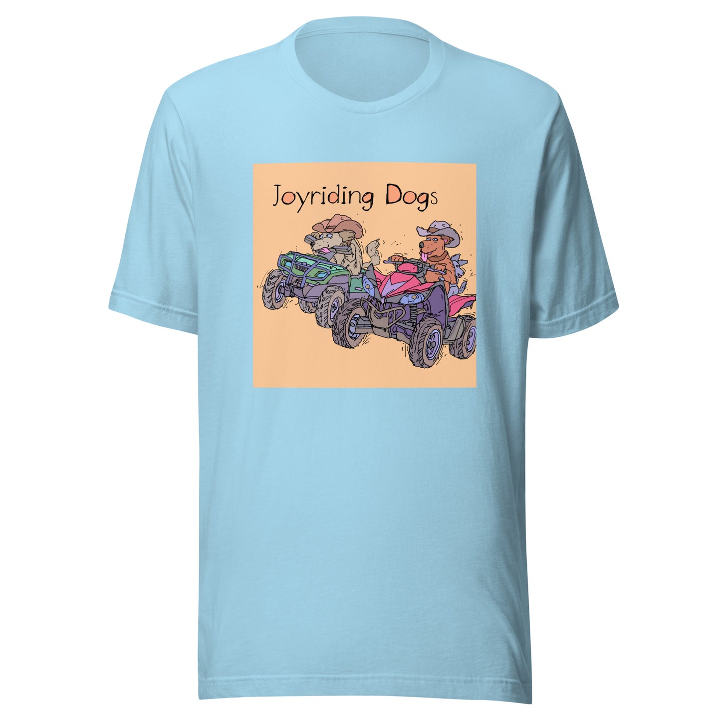 Cowboy Joyriding Dogs - Two ATVs - Unisex t-shirt