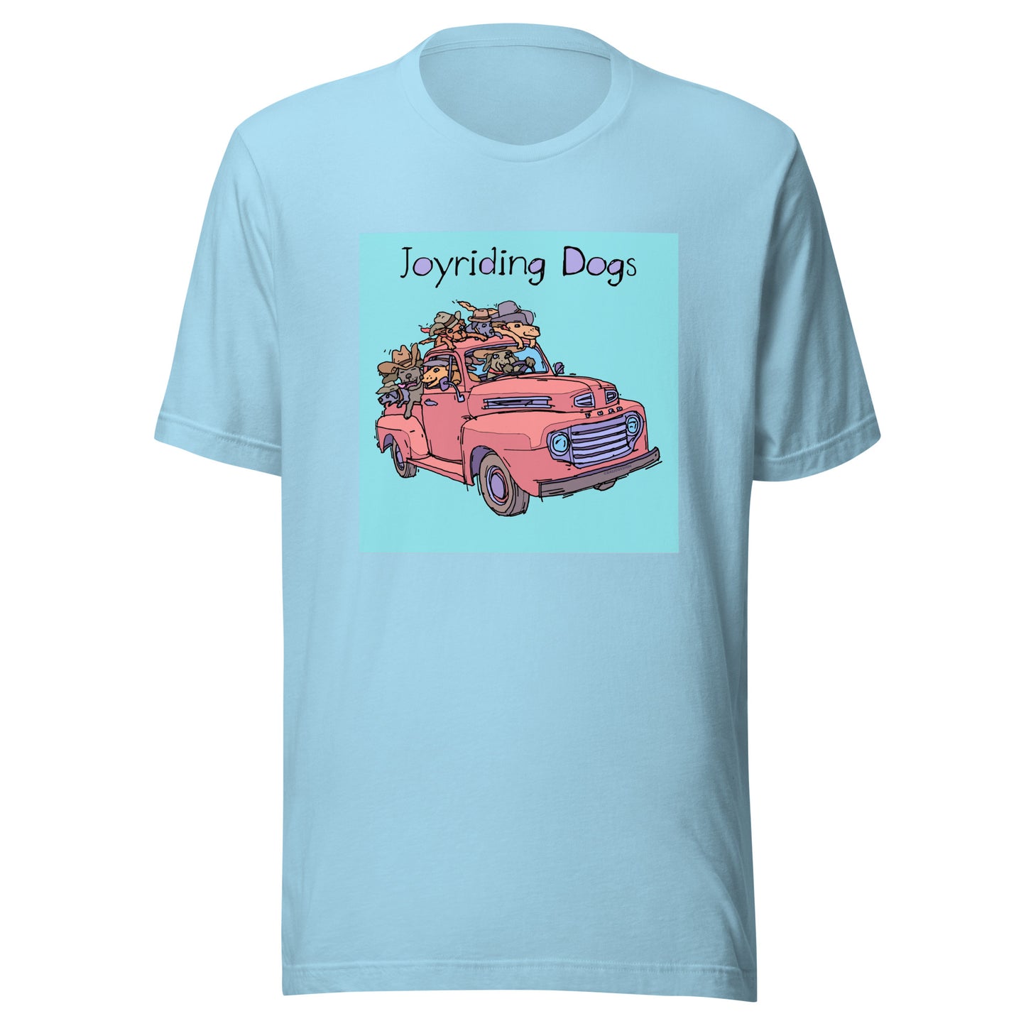 Cowboy Joyriding Dogs - Red Pickup - Unisex t-shirt