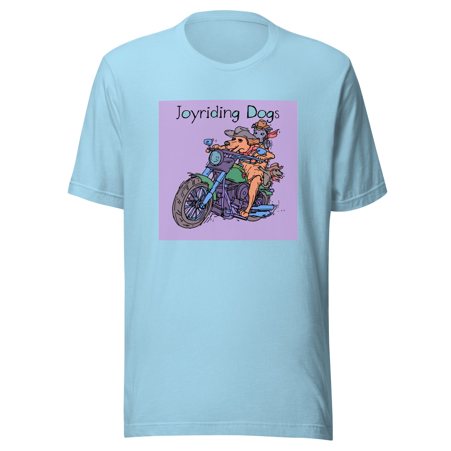 Cowboy Joyriding Dogs - Two Riders Green Motorcycle - Unisex t-shirt