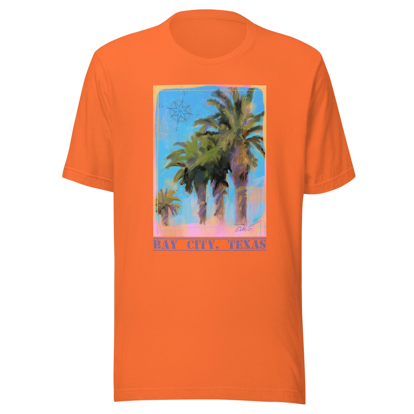 Bay City, Texas - Palms - Dark Font - Unisex t-shirt