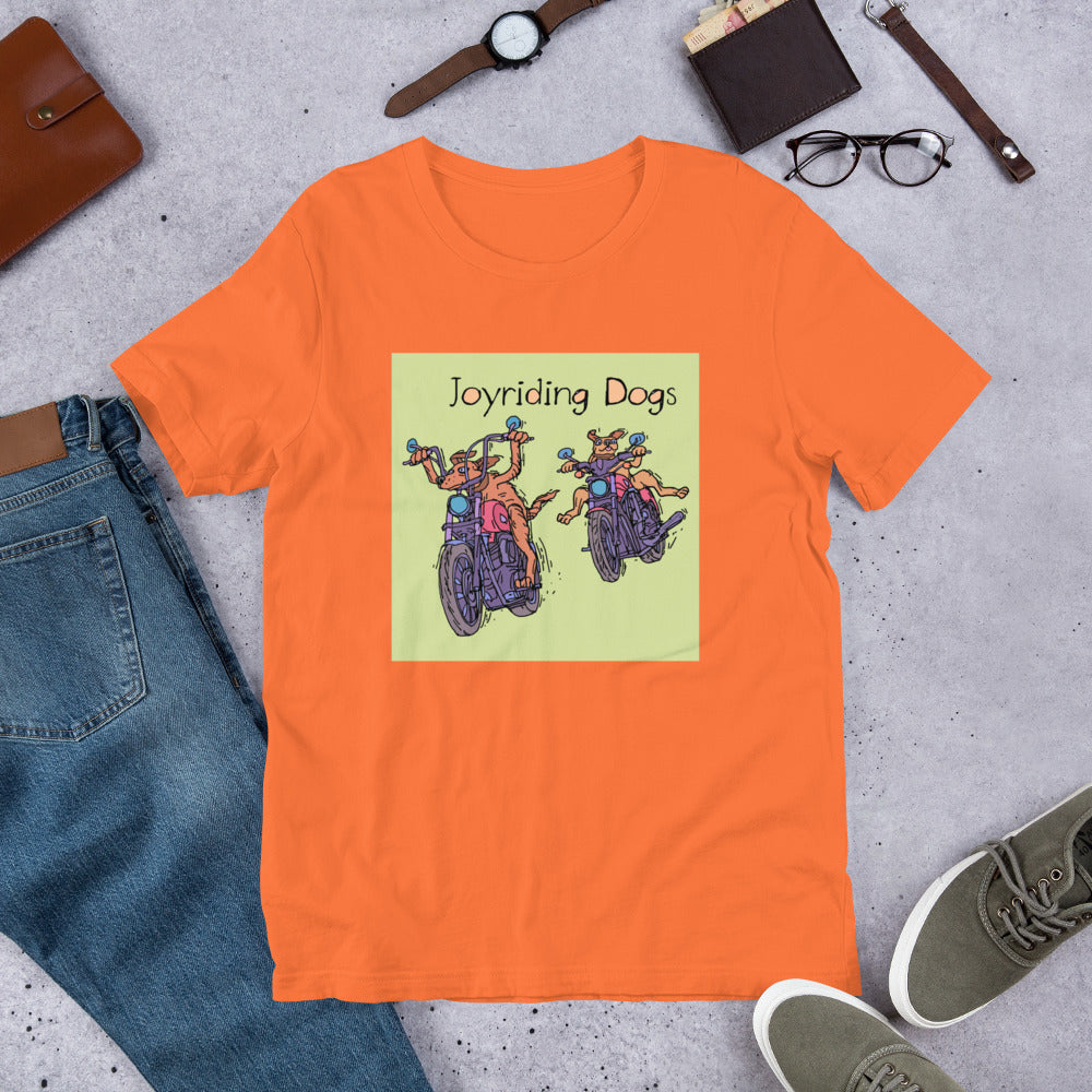Joyriding Dogs - Two Motorcycles - Unisex t-shirt