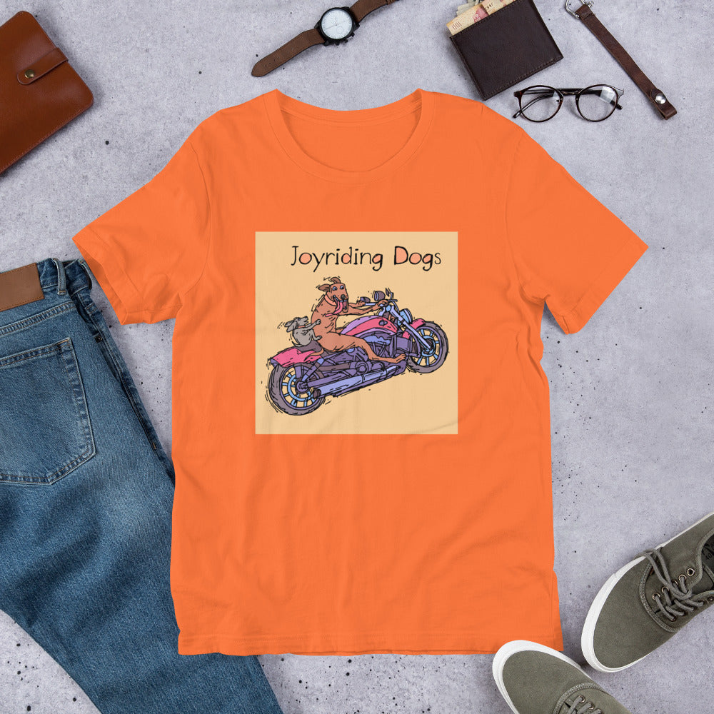 Joyriding Dogs - Two Riders Red Motorcycle - Unisex t-shirt