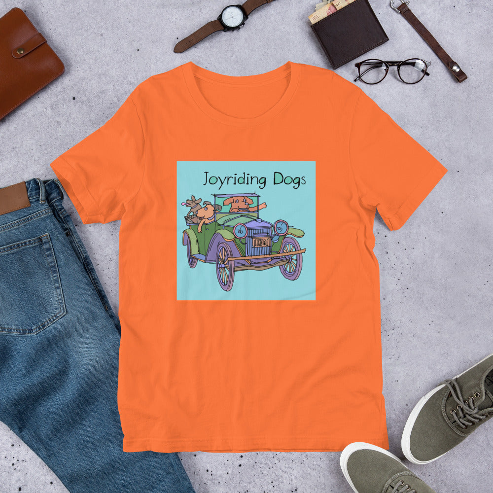 Joyriding Dogs - Green Car - Unisex t-shirt