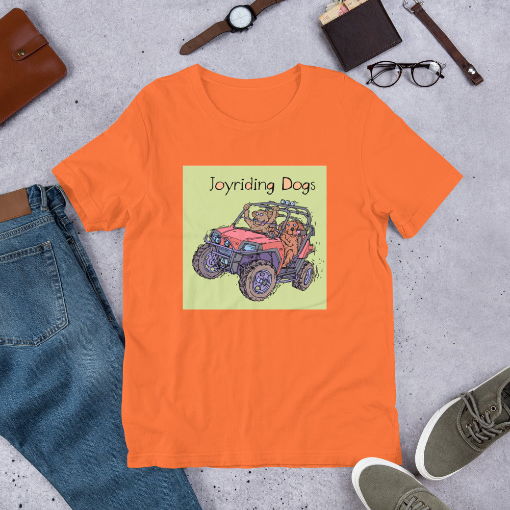 Joyriding Dogs - Two Riders in one Red ATV - Unisex t-shirt