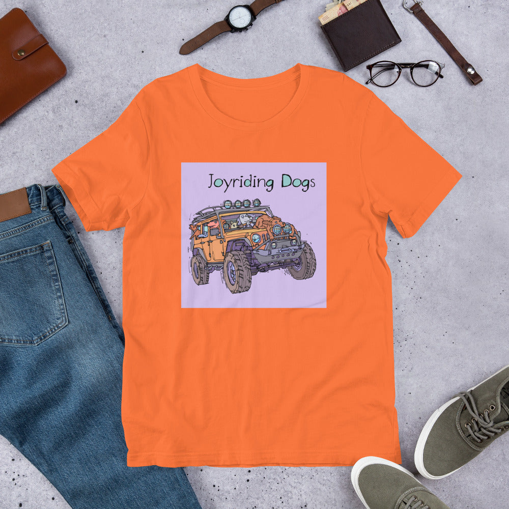 Joy Riding Dogs - Yellow Jeep - Unisex t-shirt
