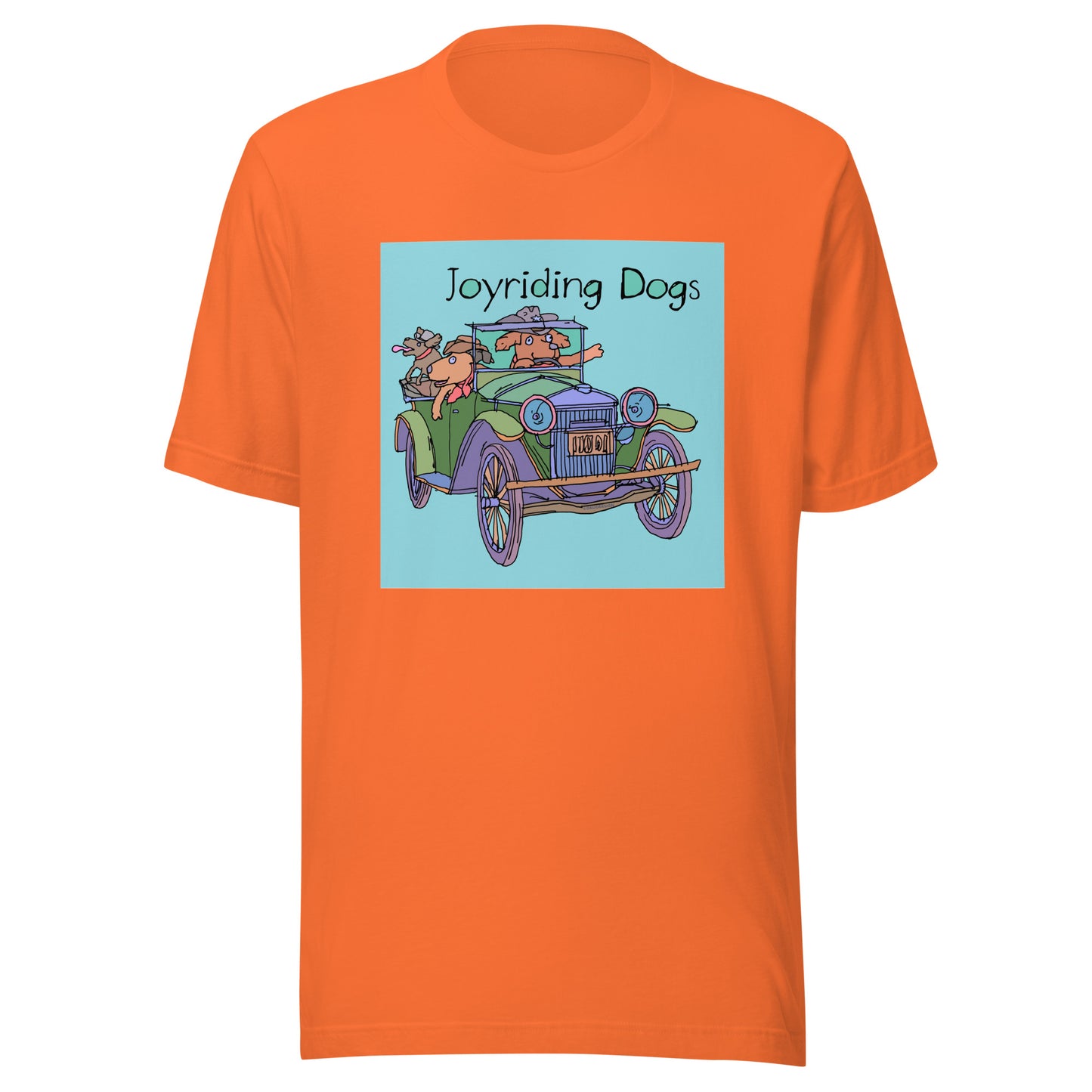 Cowboy Joyriding Dogs - Green Car - Unisex t-shirt