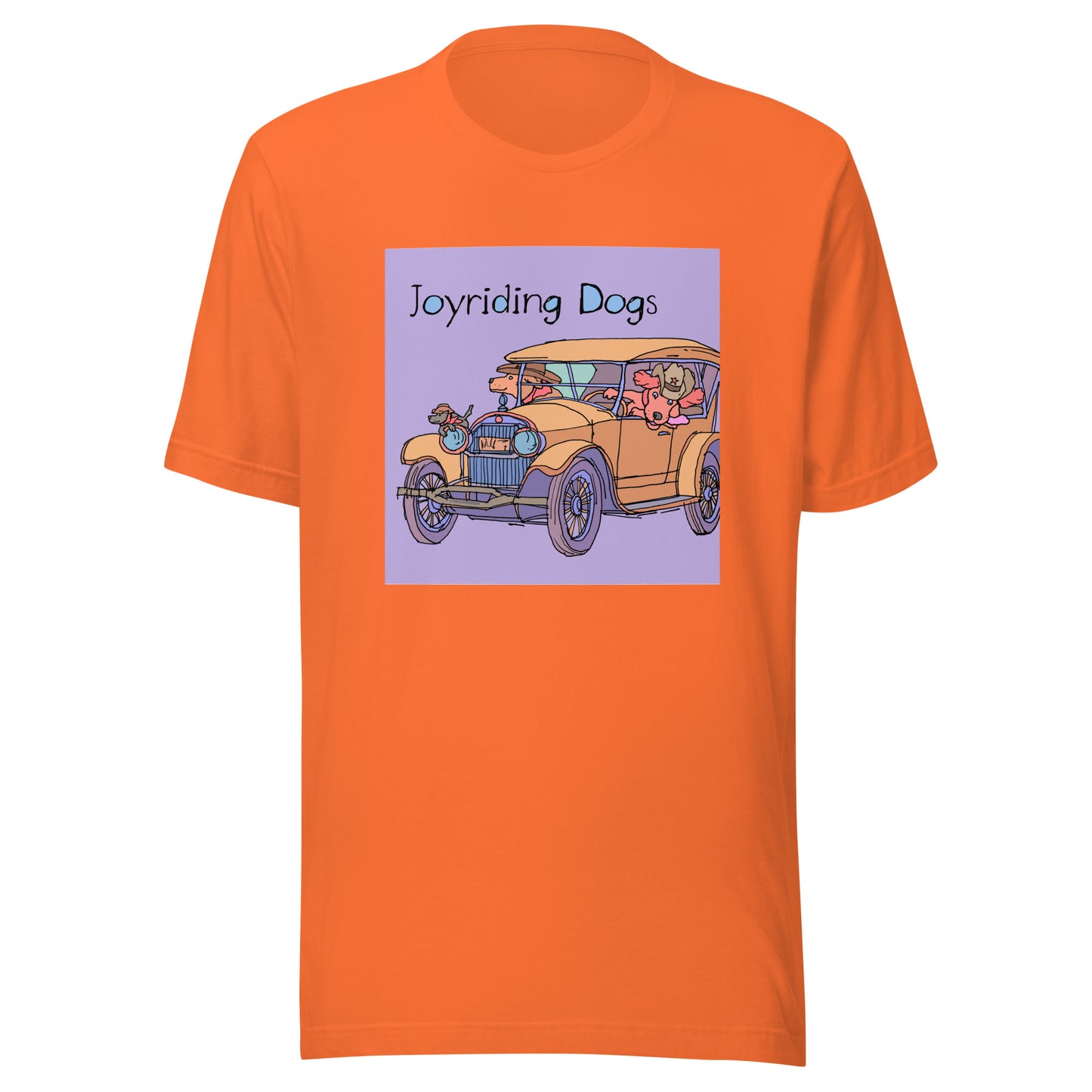 Cowboy Joyriding Dogs - Yellow Car - Unisex t-shirt