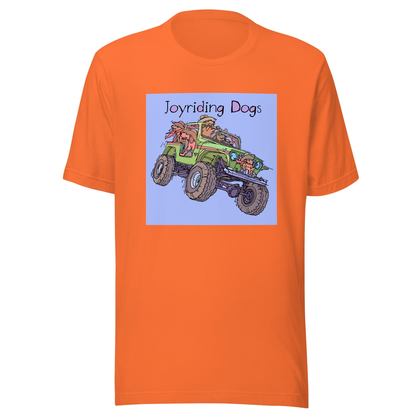 Cowboy Joyriding Dogs - Green Jeep - Unisex t-shirt