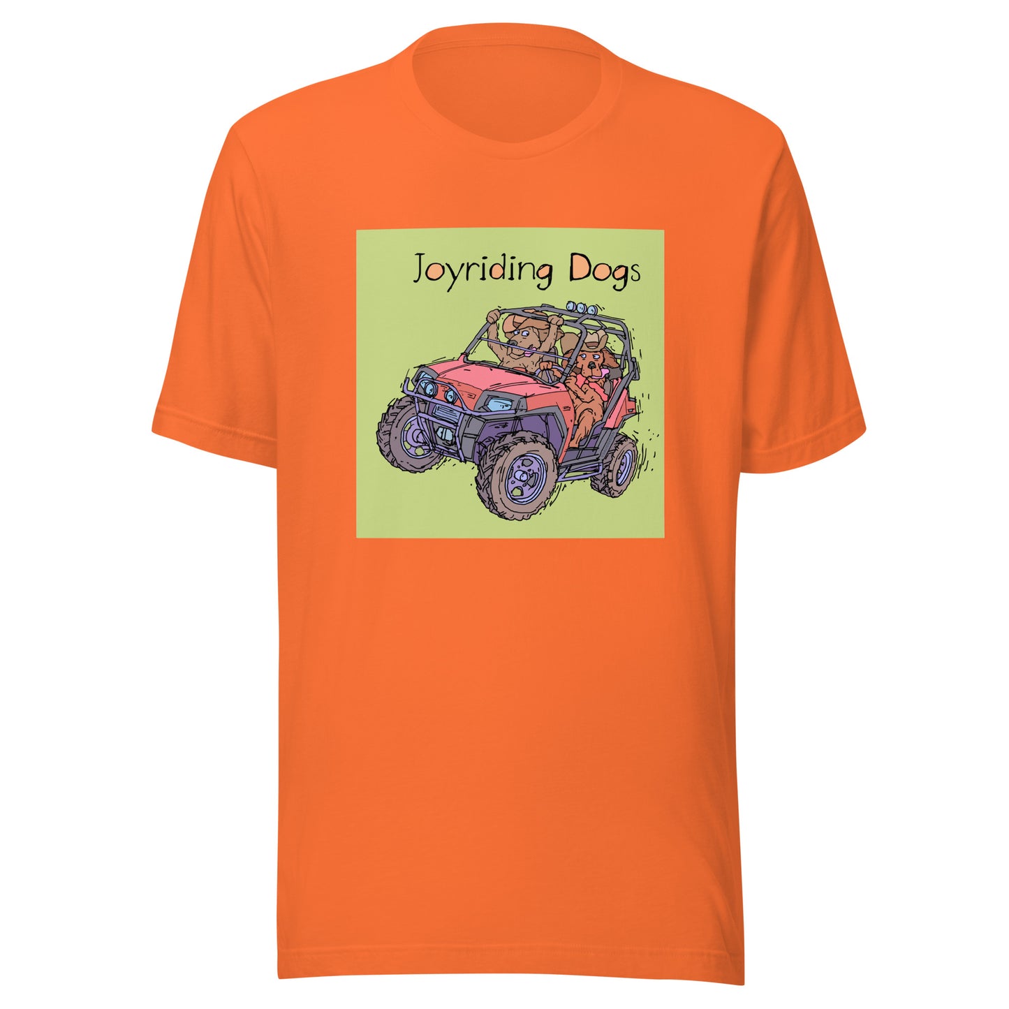 Cowboy Joiyriding Dogs - Two Riders in One Red ATV - Unisex t-shirt