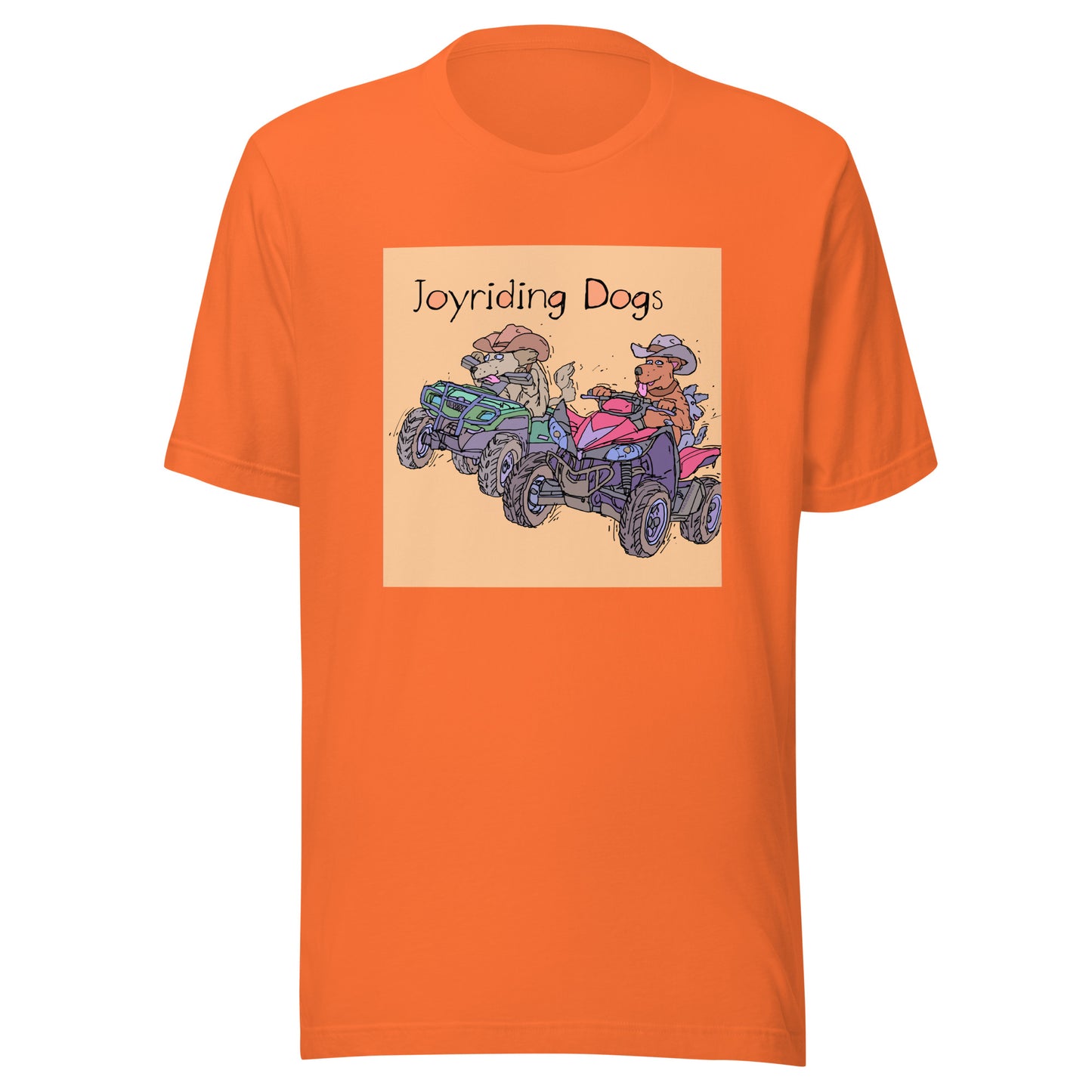 Cowboy Joyriding Dogs - Two ATVs - Unisex t-shirt