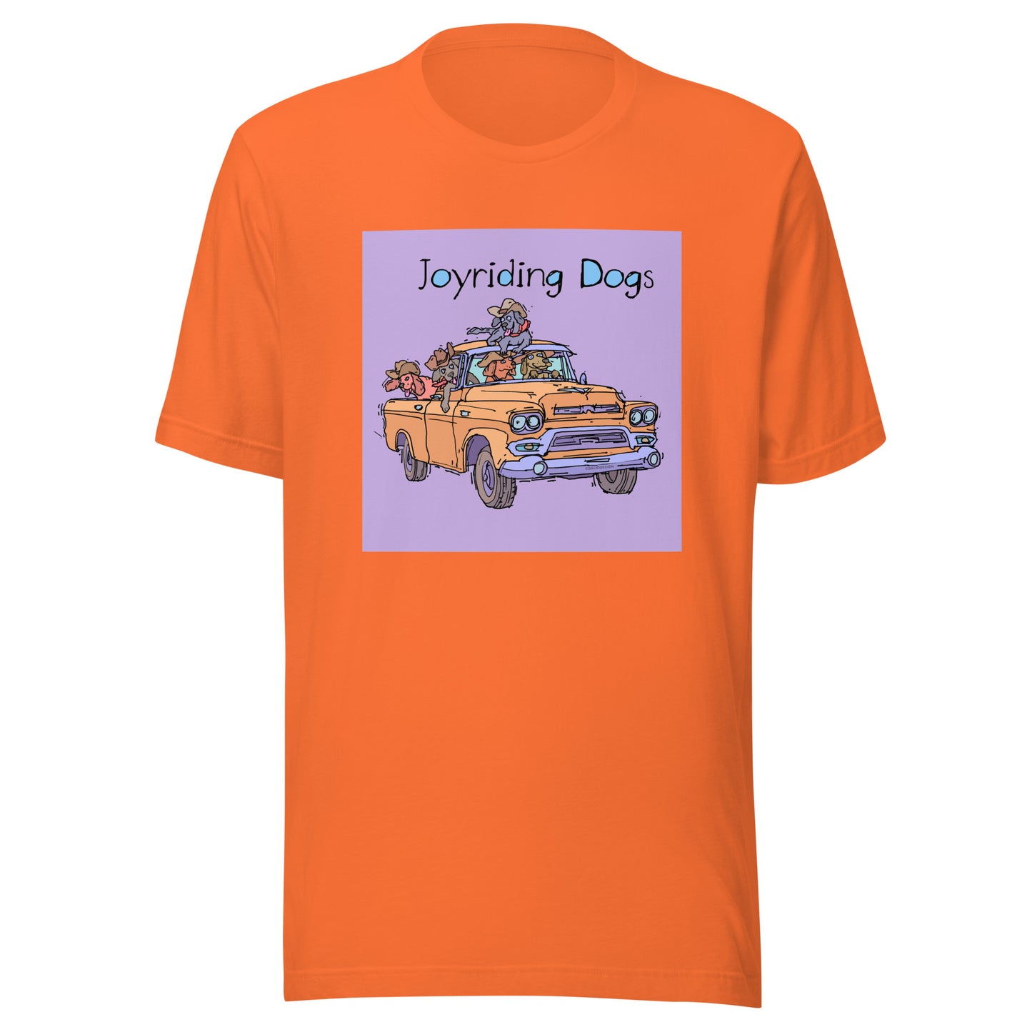Cowboy Joyriding Dogs - Yellow Pickup - Unisex t-shirt