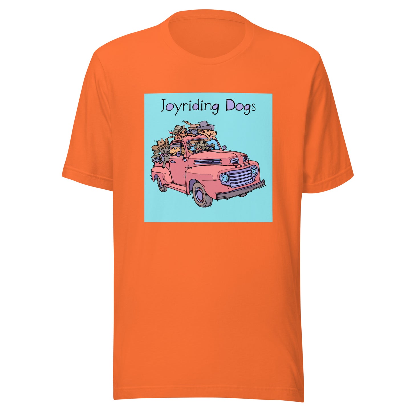 Cowboy Joyriding Dogs - Red Pickup - Unisex t-shirt